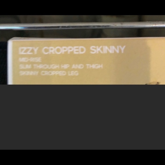 Micheal Kors  size 10 black & silver metallic print jeans IZZY ankle crop NWT - Picture 5 of 16